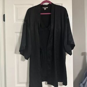 Victorias Secret 2 Pc Nightie Chemise Slip Dress & Robe Set size Small
